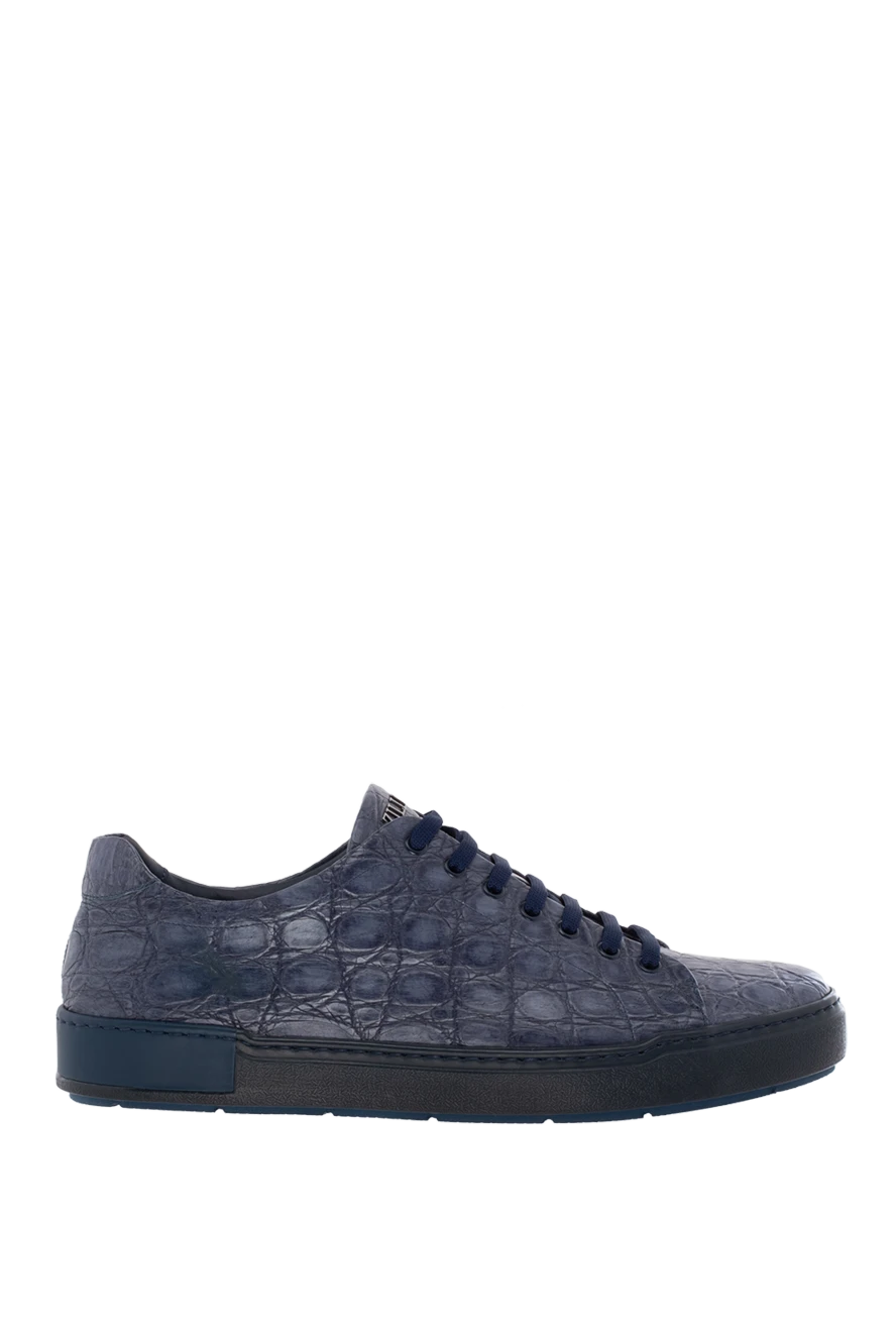 Zilli man blue alligator sneakers for men купить с ценами и фото 155349 - photo 1