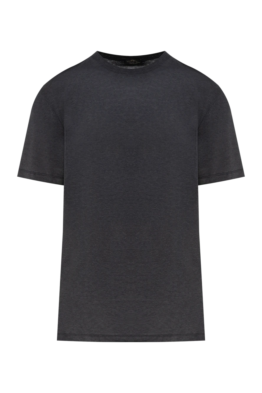 Cesare di Napoli man gray cotton t-shirt for men купить с ценами и фото 155371 - photo 1