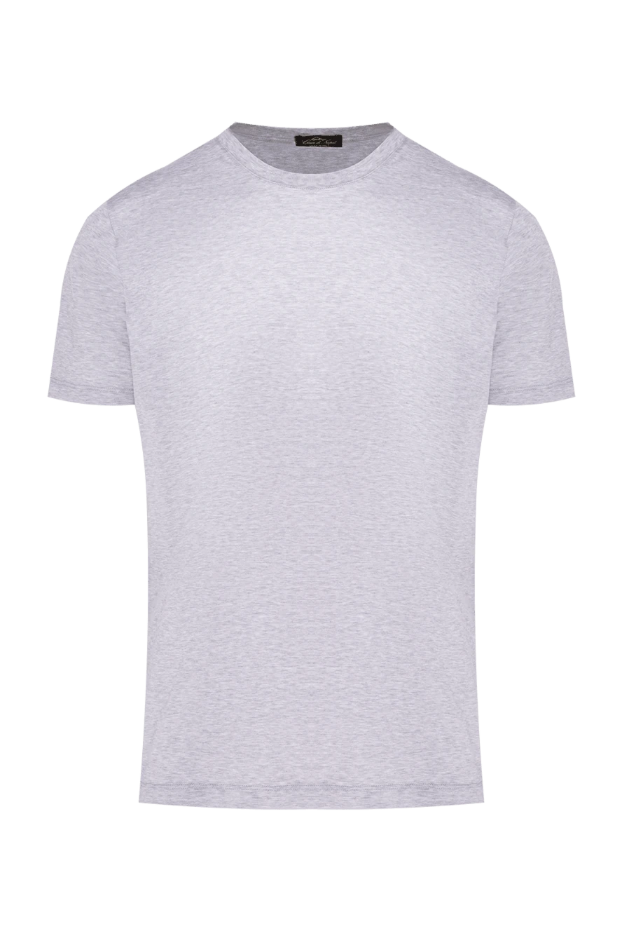 Cesare di Napoli man gray cotton t-shirt for men купить с ценами и фото 155377 - photo 1