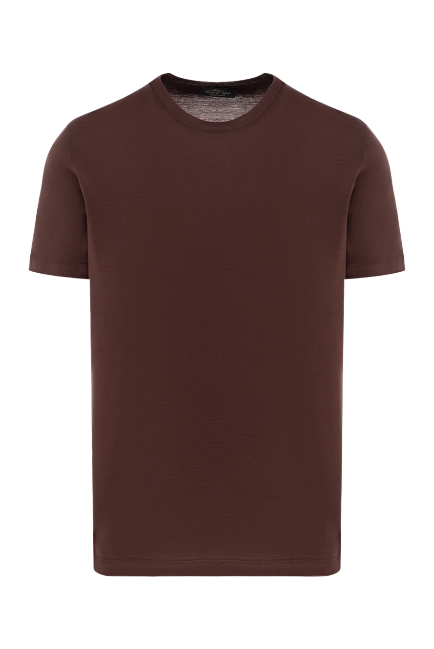 Cesare di Napoli man brown cotton t-shirt for men купить с ценами и фото 155395 - photo 1