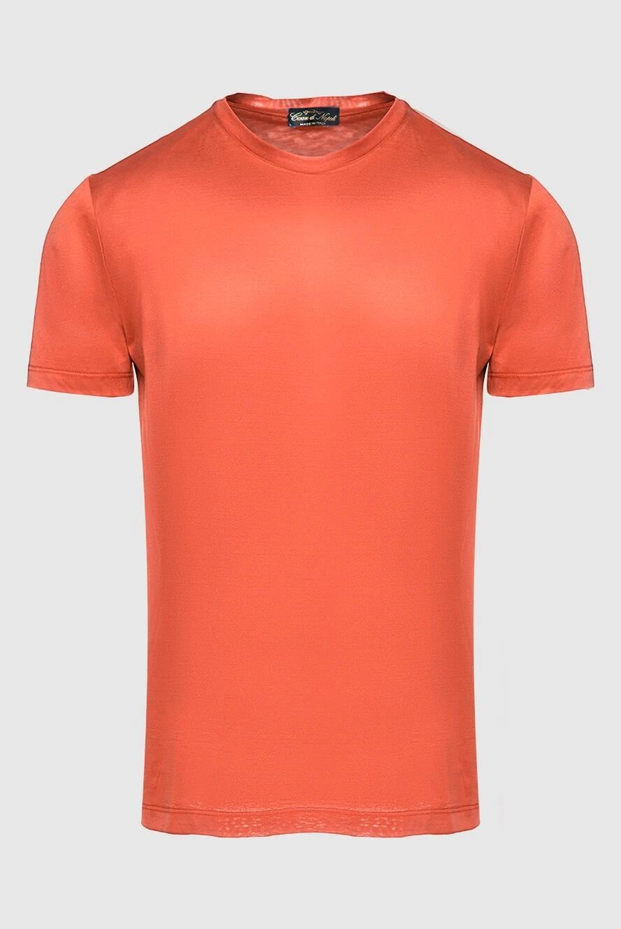 Cesare di Napoli man cotton t-shirt orange for men купить с ценами и фото 155397 - photo 1