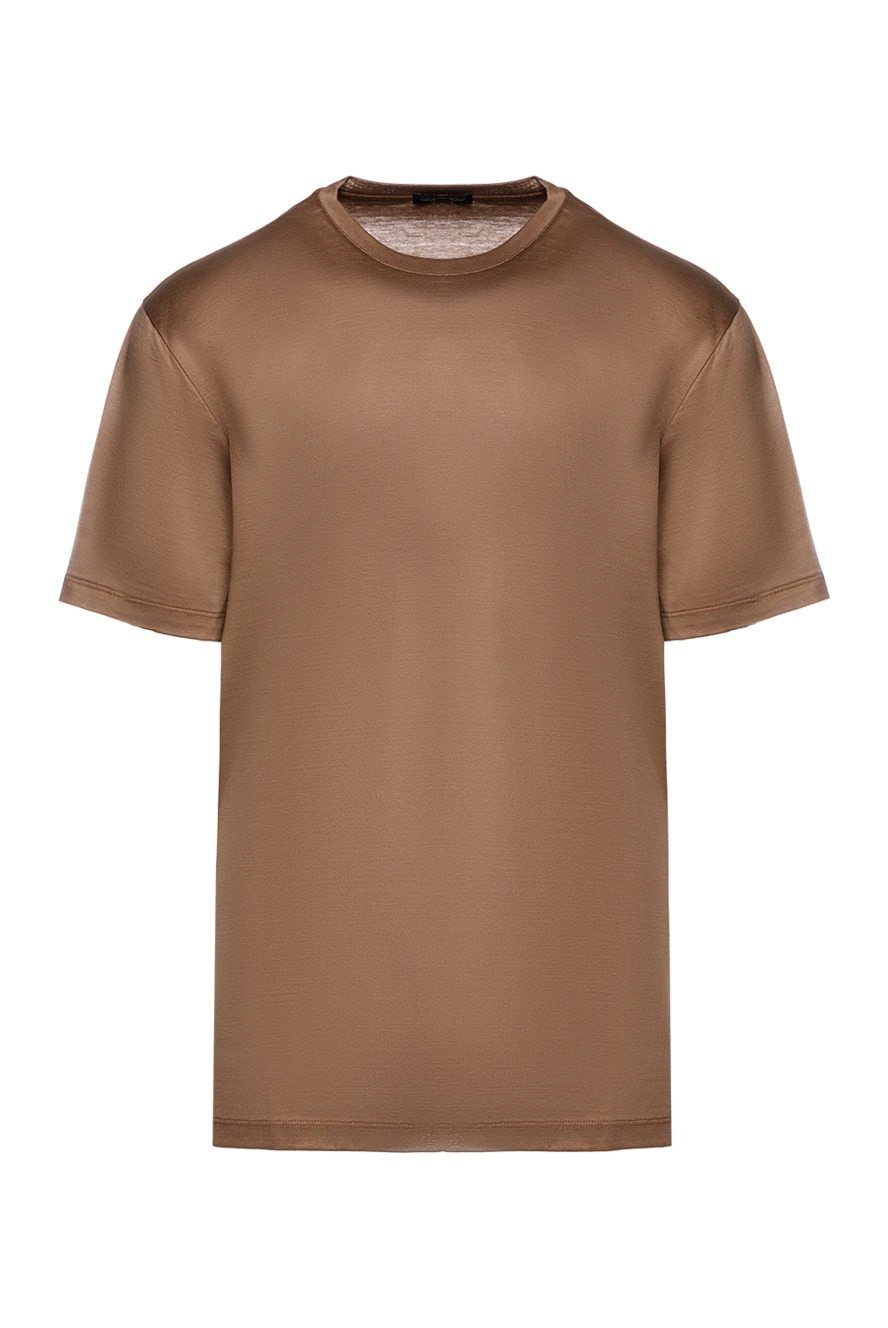 Cesare di Napoli футболка однотонная табачного оттенка из гладкого хлопка
155398 - фото 1