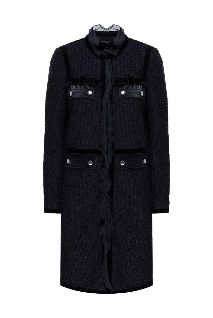 Giambattista Valli woman women's black cotton and silk coat купить с ценами и фото 155427 - photo 1