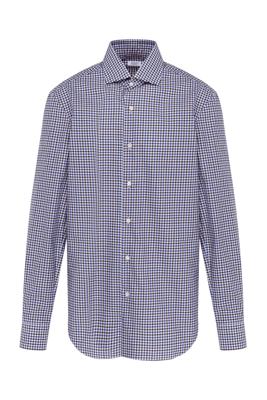 Barba Napoli man blue cotton shirt for men купить с ценами и фото 155587 - photo 1