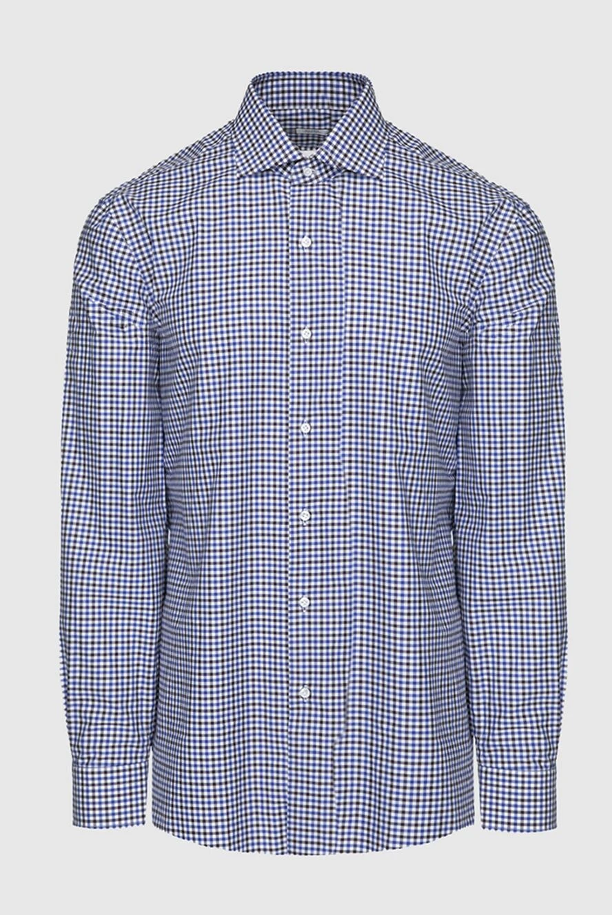 Barba Napoli man blue cotton shirt for men купить с ценами и фото 155588 - photo 1