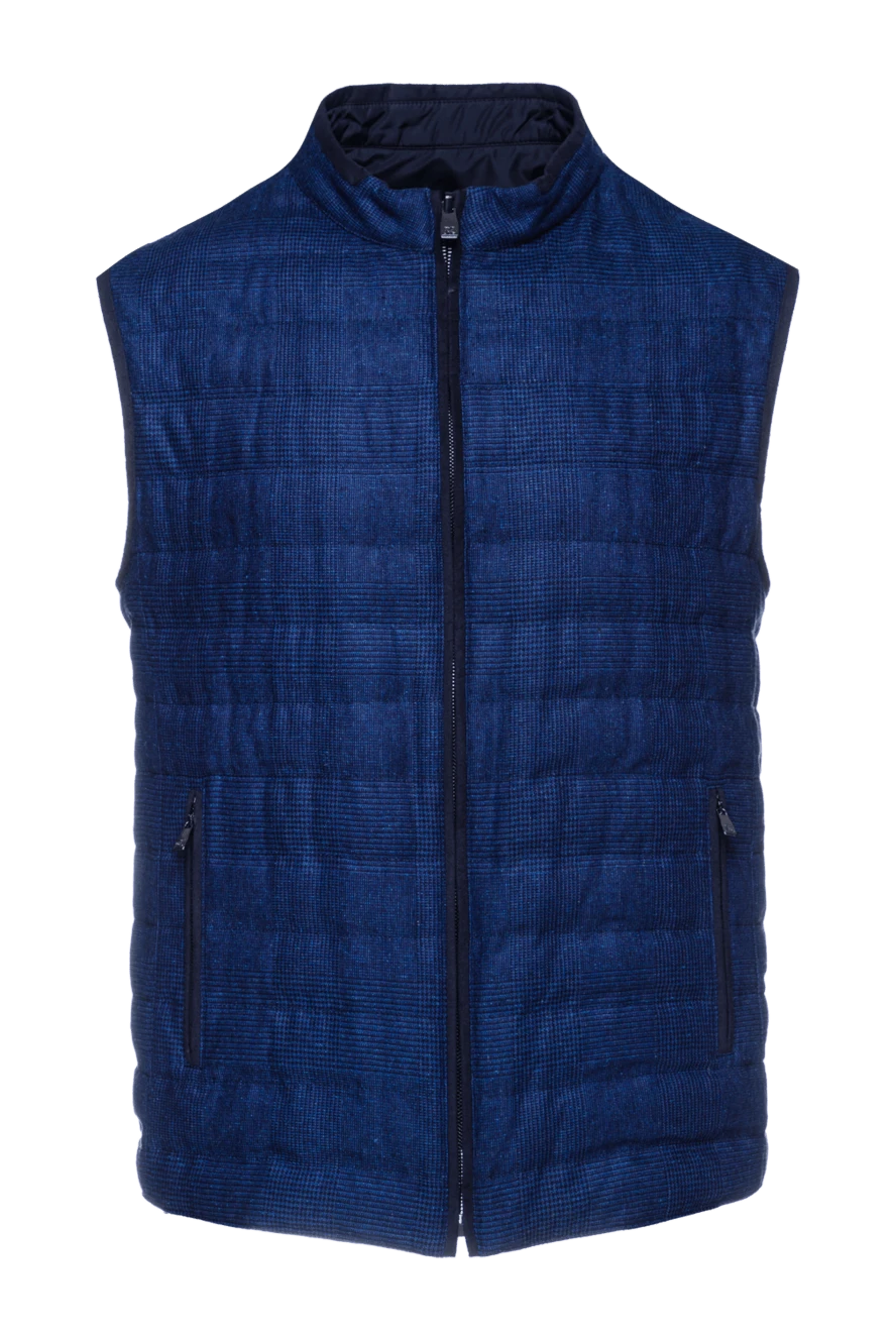 Corneliani man polyester vest blue for men купить с ценами и фото 155602 - photo 1