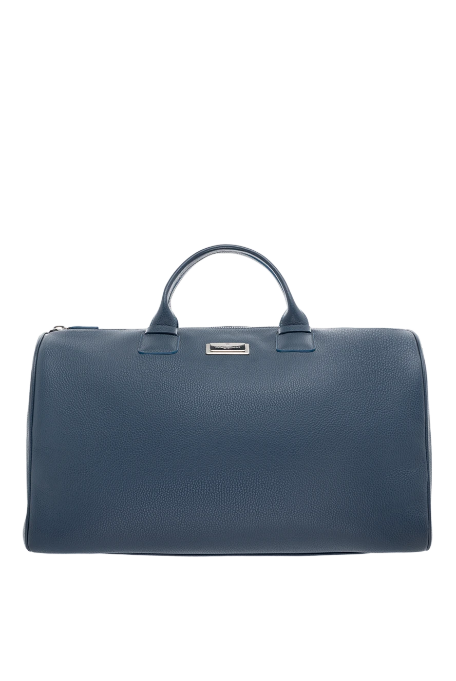 Corneliani man blue leather travel bag for men купить с ценами и фото 155607 - photo 1