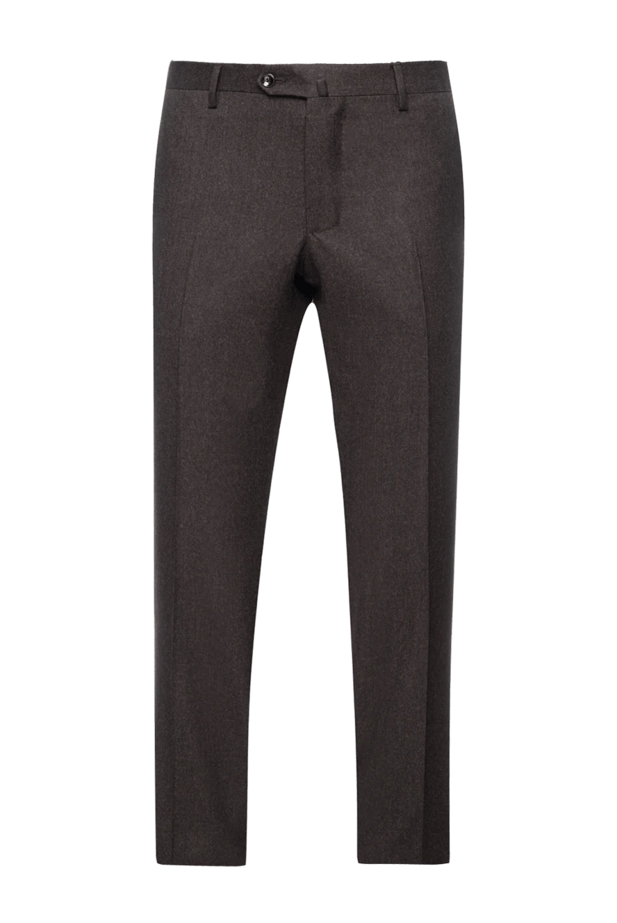 Cesare di Napoli man brown wool trousers for men купить с ценами и фото 155625 - photo 1