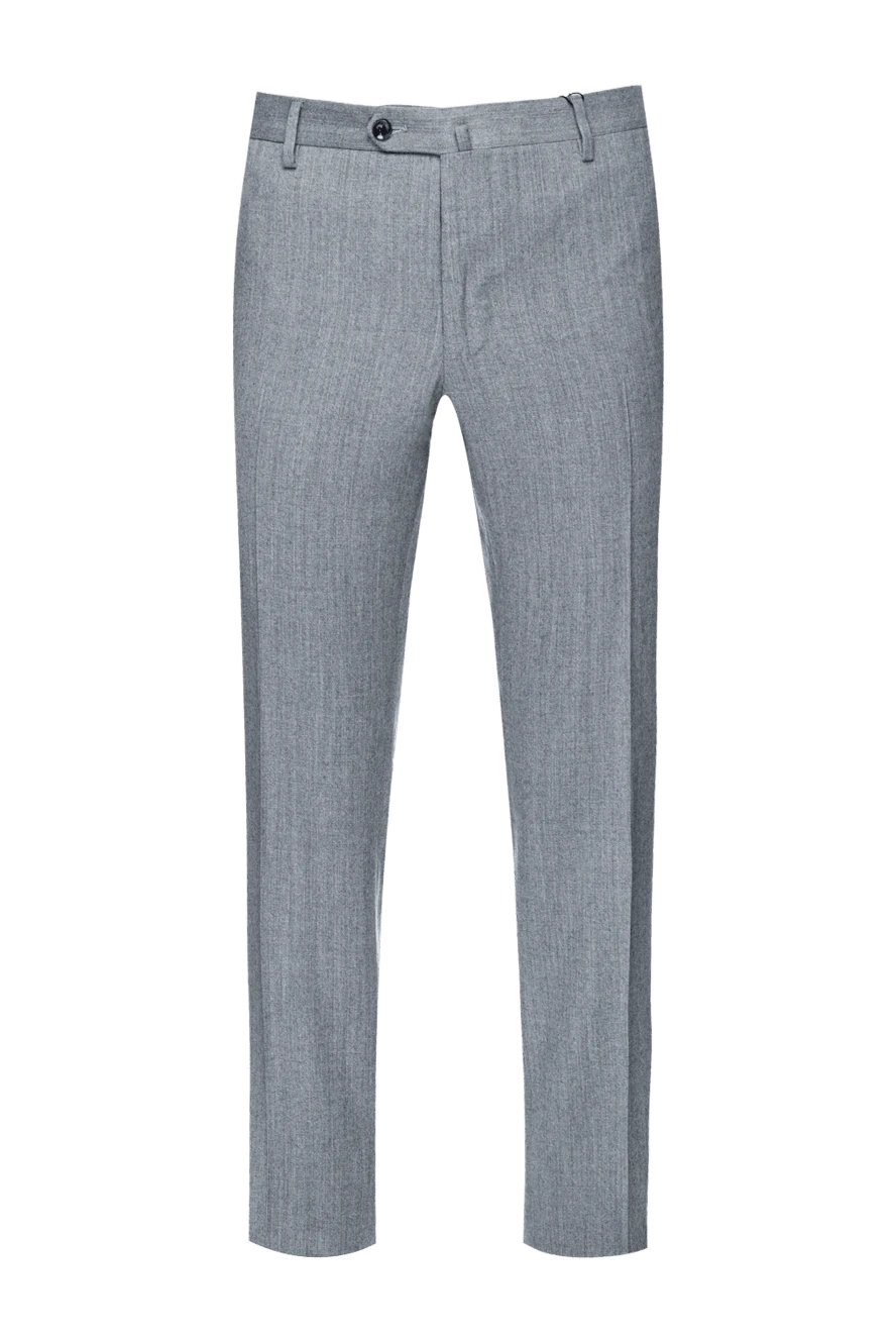 Cesare di Napoli man gray wool and cashmere trousers for men купить с ценами и фото 155627 - photo 1