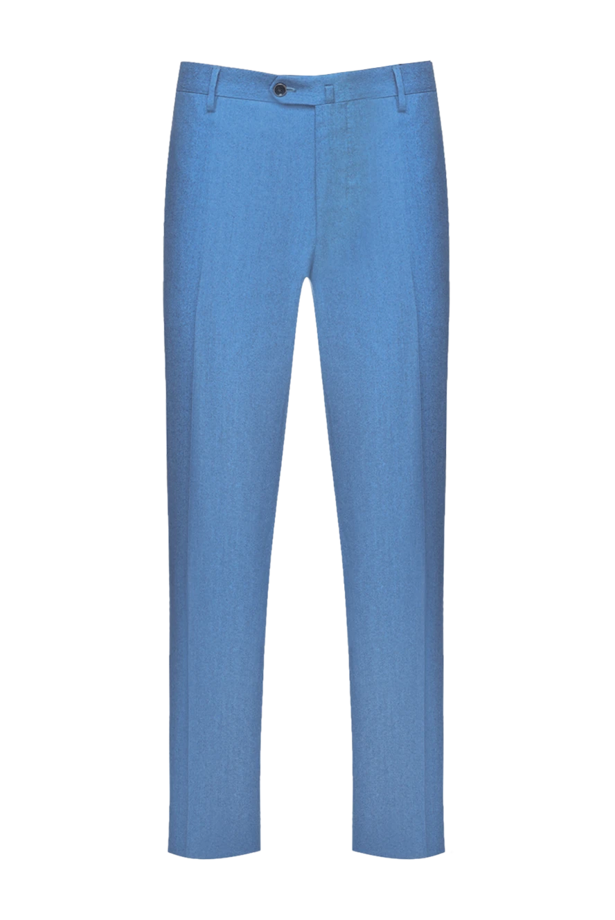 Cesare di Napoli men's trousers made of natural wool, blue 155630 - photo 1