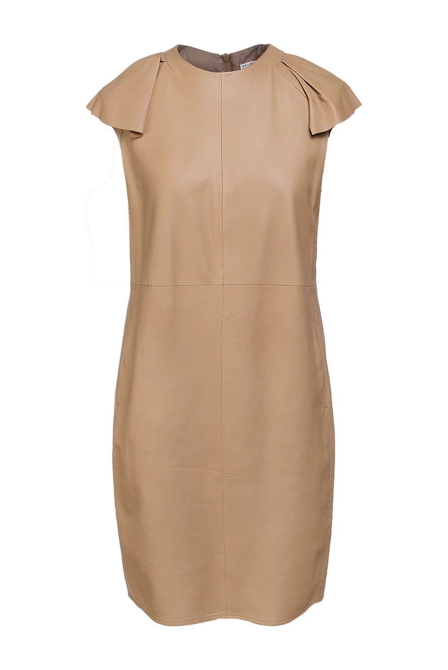 Brunello Cucinelli woman beige leather dress for women купить с ценами и фото 155691 - photo 1