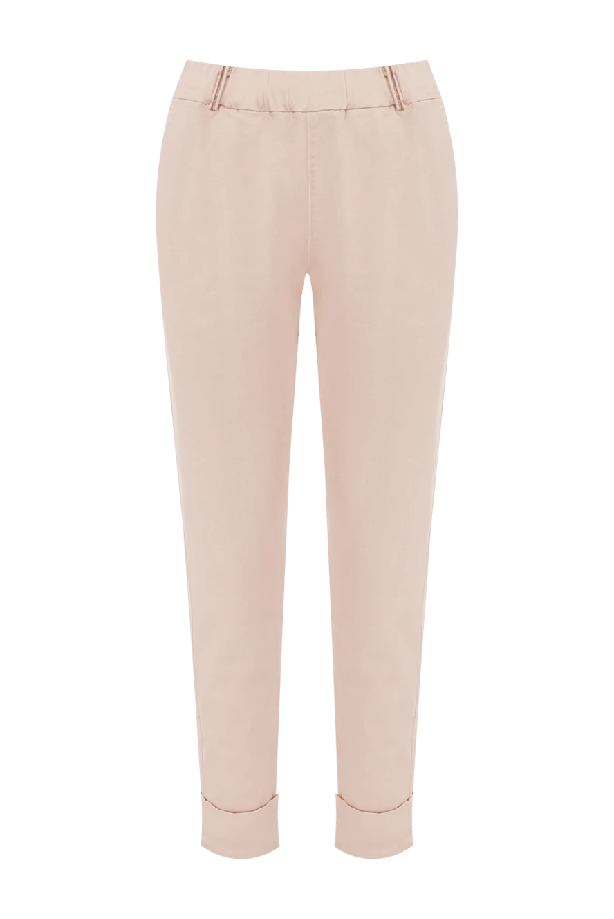 Panicale woman pink cotton trousers for women купить с ценами и фото 155809 - photo 1