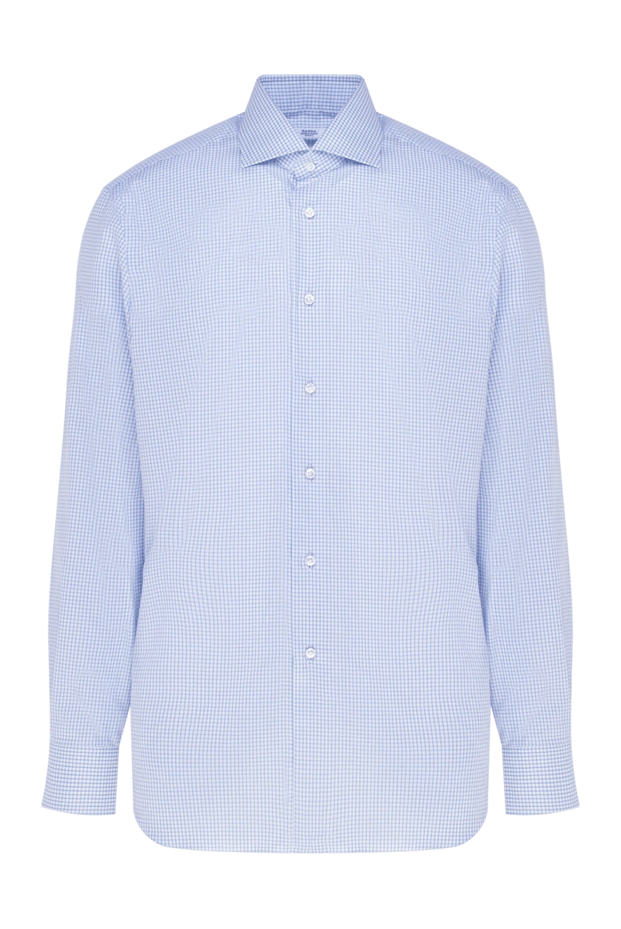 Barba Napoli man blue cotton shirt for men купить с ценами и фото 155827 - photo 1