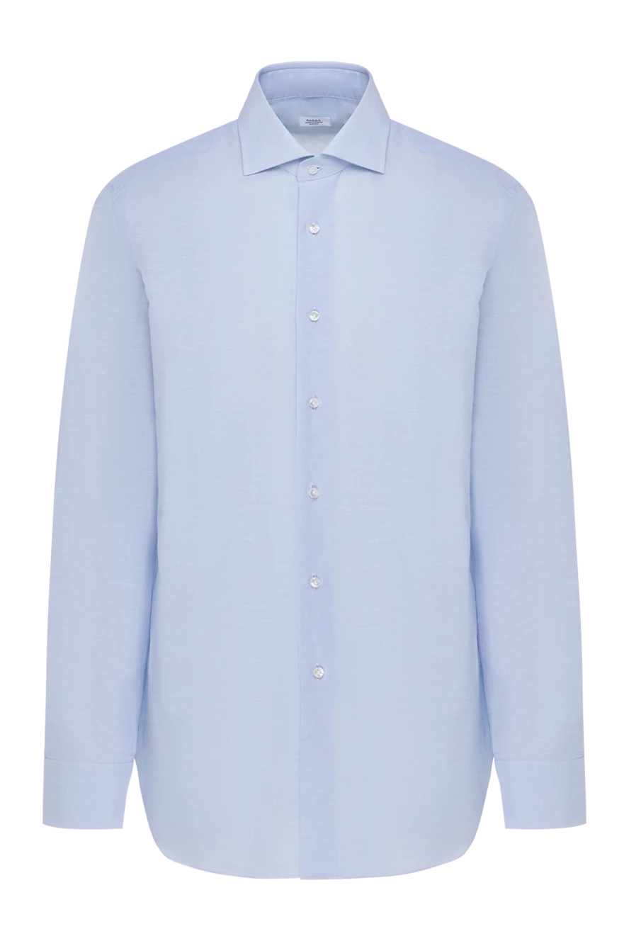 Barba Napoli men's universal blue cotton shirt with a classic fit 155829 - photo 1