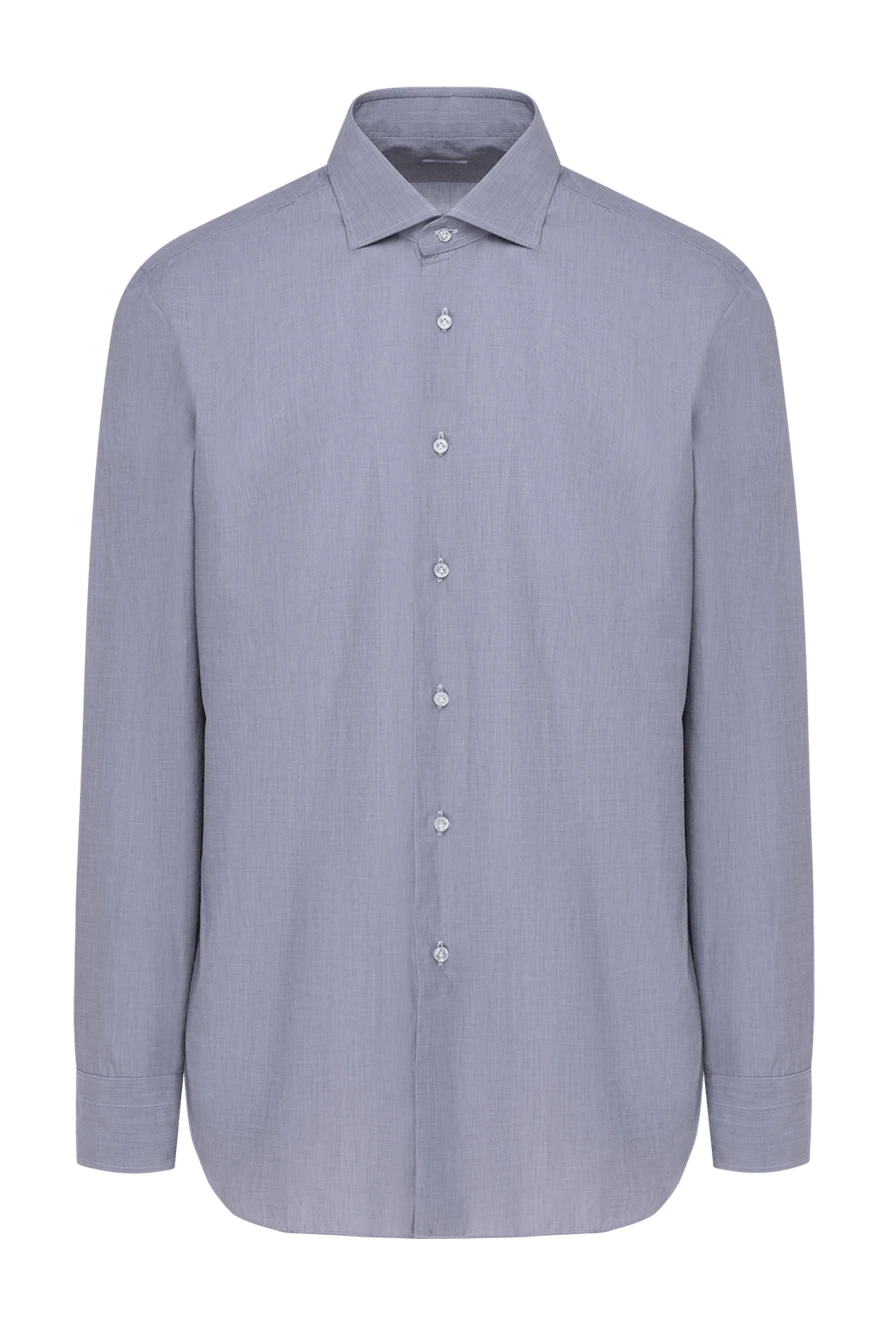 Barba Napoli men's formal gray cotton shirt for office look 155830 - photo 1