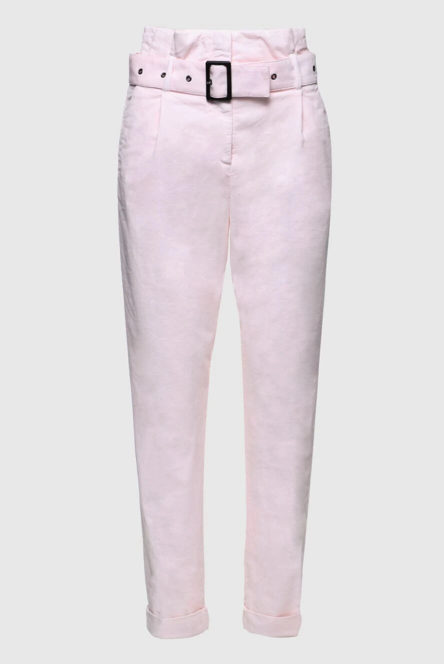 Peserico woman pink cotton trousers for women купить с ценами и фото 155868 - photo 1