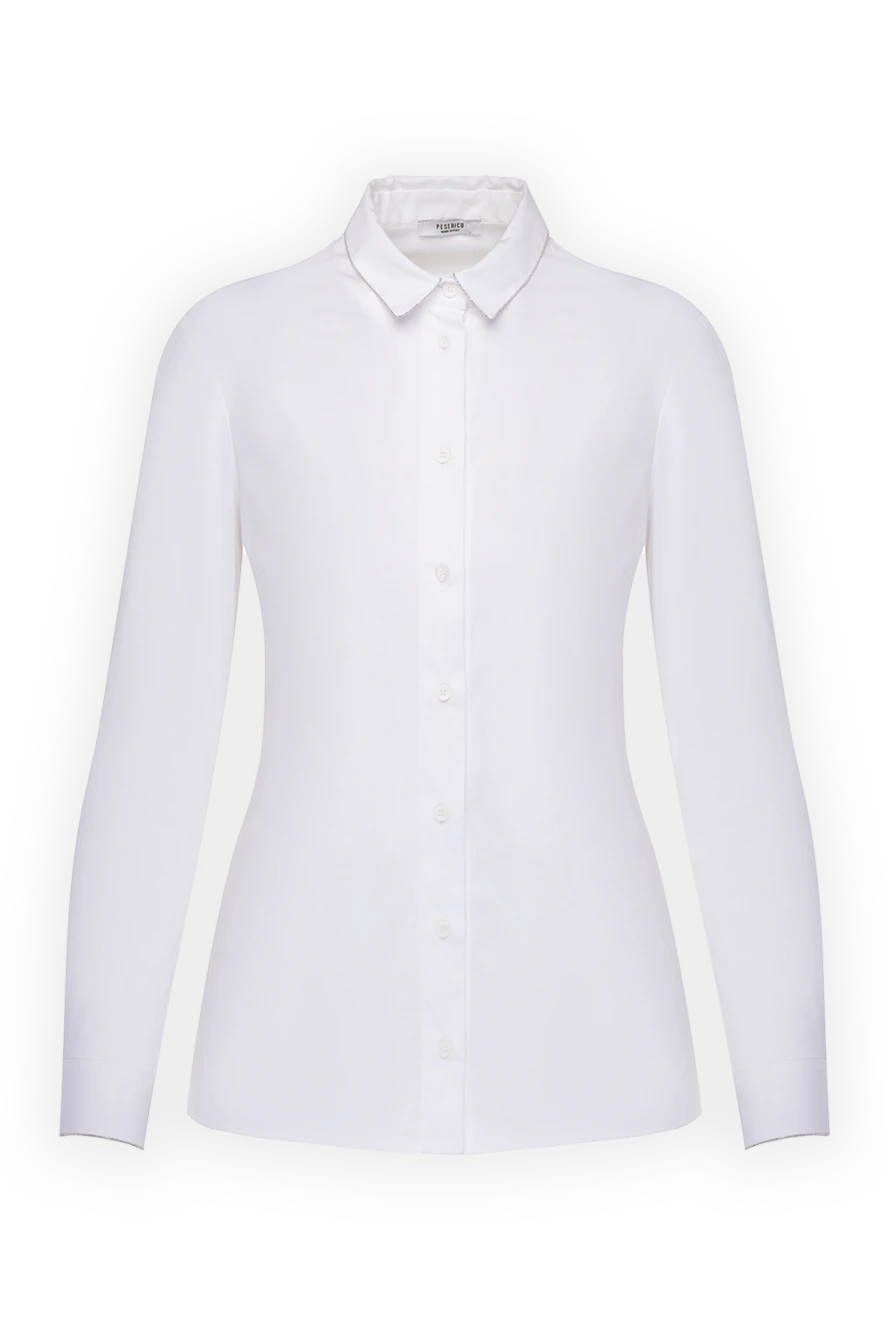 Peserico woman white cotton and polyamide blouse for women купить с ценами и фото 155904 - photo 1