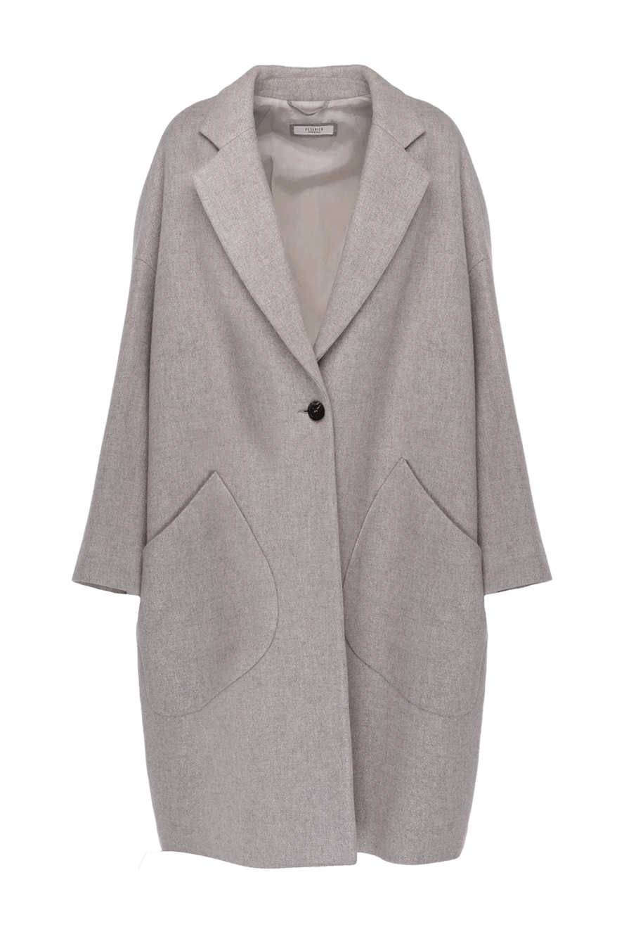 Peserico woman women's gray coat купить с ценами и фото 155909 - photo 1