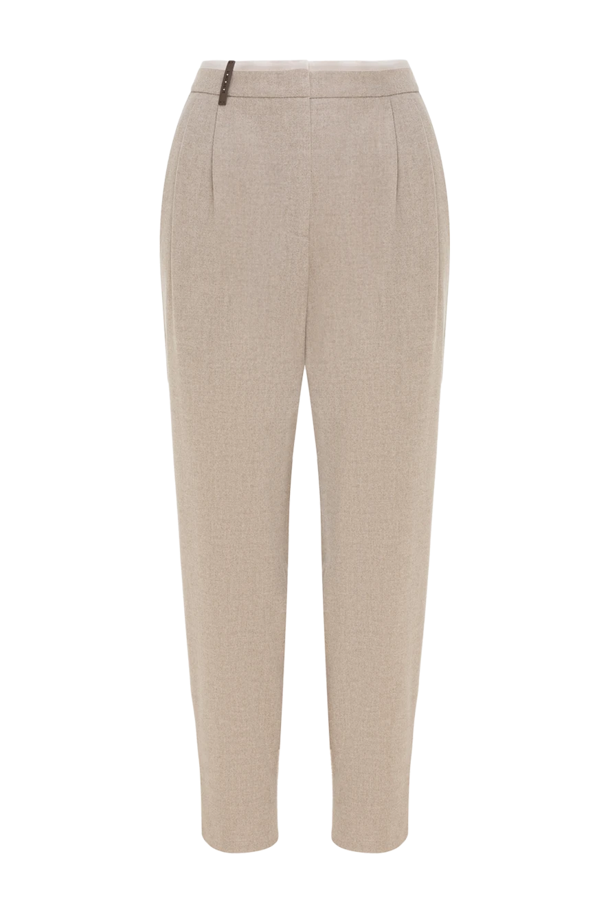 Peserico woman beige trousers for women купить с ценами и фото 155915 - photo 1