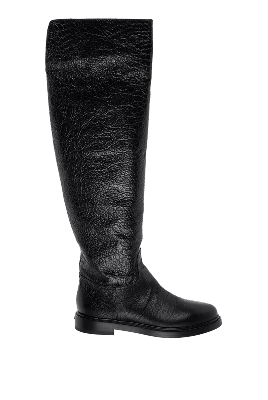 Le Silla woman black leather boots for women купить с ценами и фото 155962 - photo 1