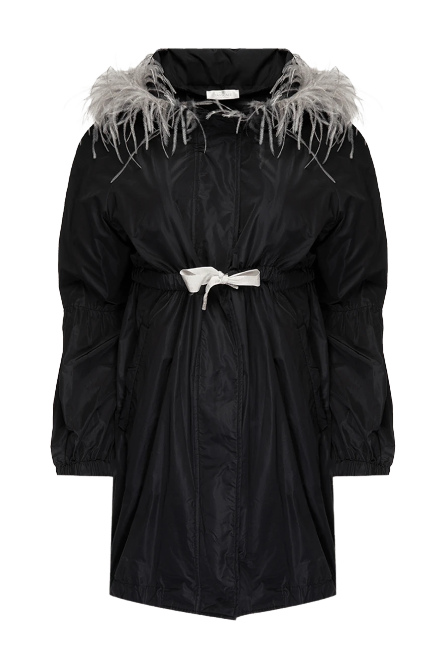 Panicale woman women's black polyester and ostrich feather raincoat купить с ценами и фото 156007 - photo 1