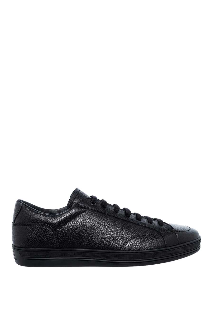 Doucal`s man sneakers made of genuine leather and fur black for men купить с ценами и фото 156194 - photo 1