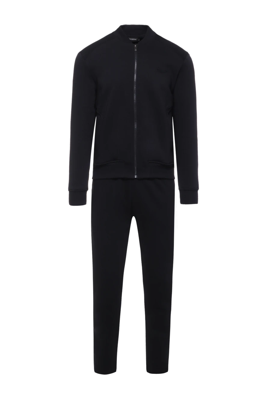 Ermenegildo Zegna man men's sports suit made of cotton and polyester, black купить с ценами и фото 156207 - photo 1