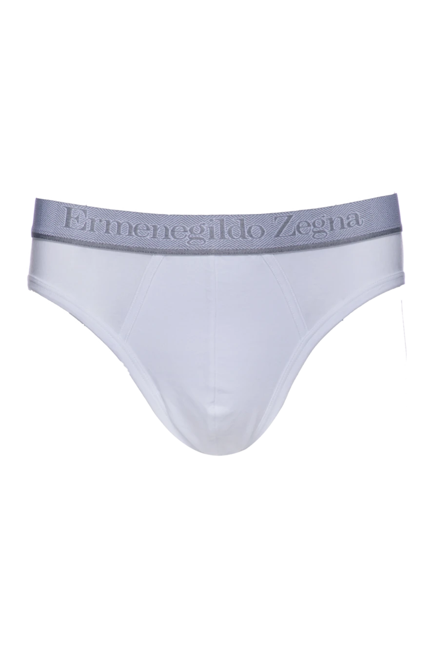 Ermenegildo Zegna man white men's briefs made of cotton and elastane купить с ценами и фото 156213 - photo 1