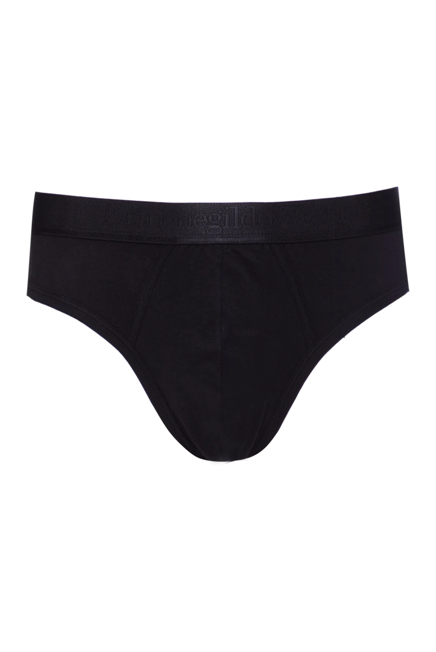 Ermenegildo Zegna man black men's briefs made of cotton and elastane купить с ценами и фото 156214 - photo 1