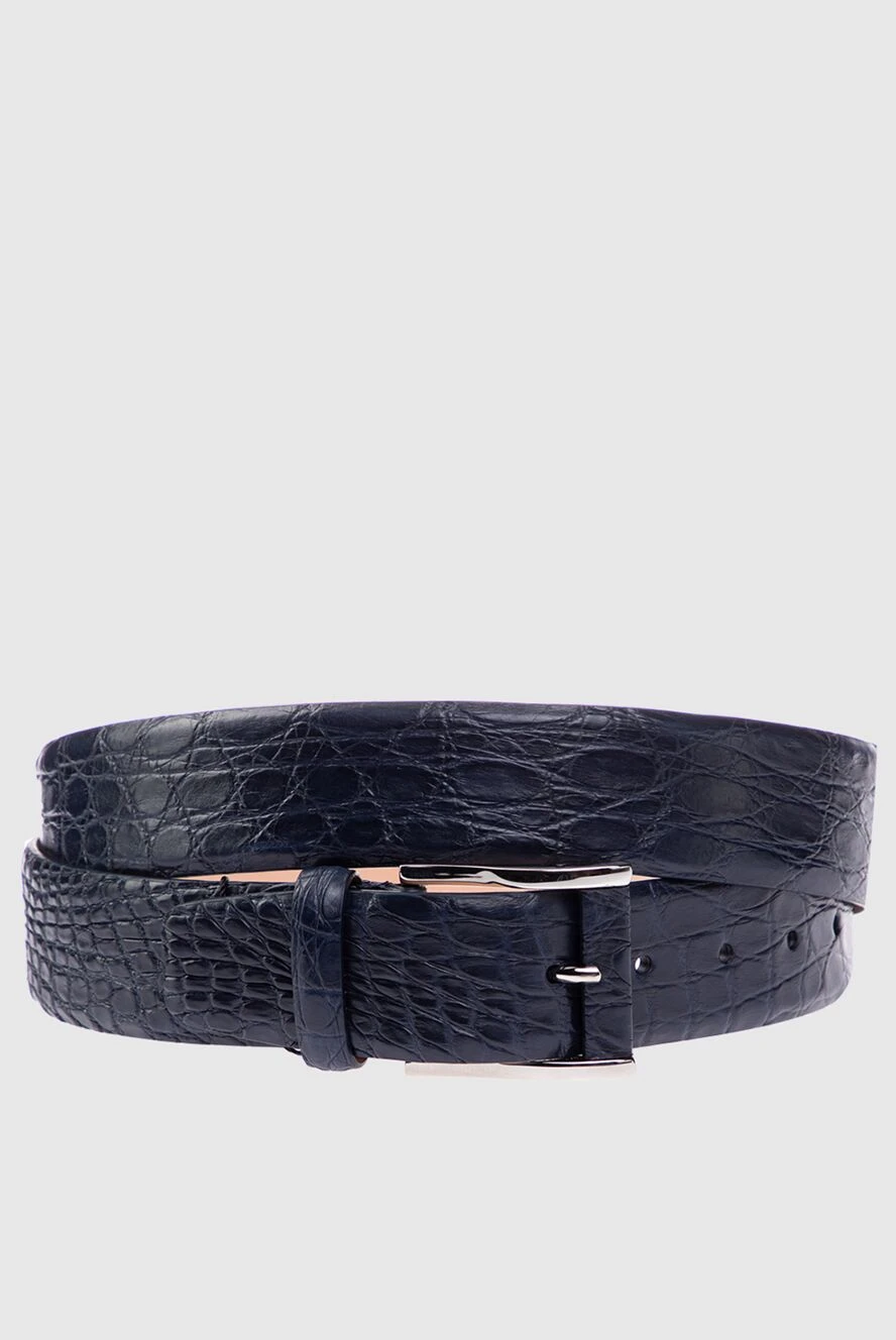 Cesare di Napoli man crocodile leather belt blue for men купить с ценами и фото 156274 - photo 1