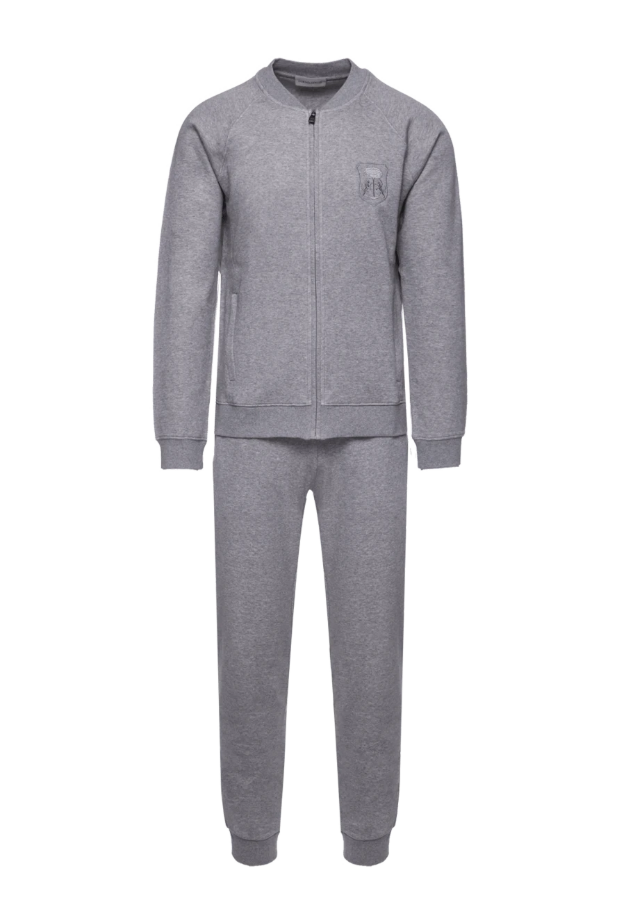 Corneliani man men's sports suit made of cotton and polyamide, gray купить с ценами и фото 156292 - photo 1