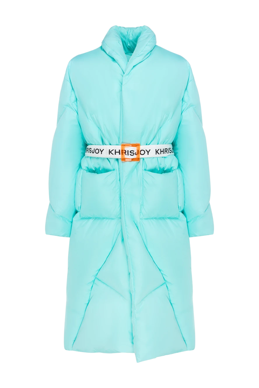 Khrisjoy длинный мятный пуховик халатного кроя с поясом
156471 - фото 1