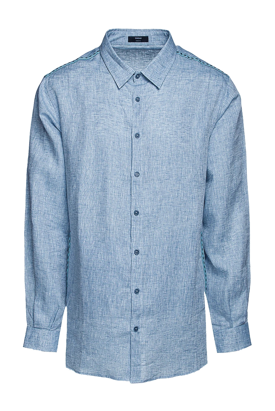 Torras man men's blue linen shirt купить с ценами и фото 156500 - photo 1