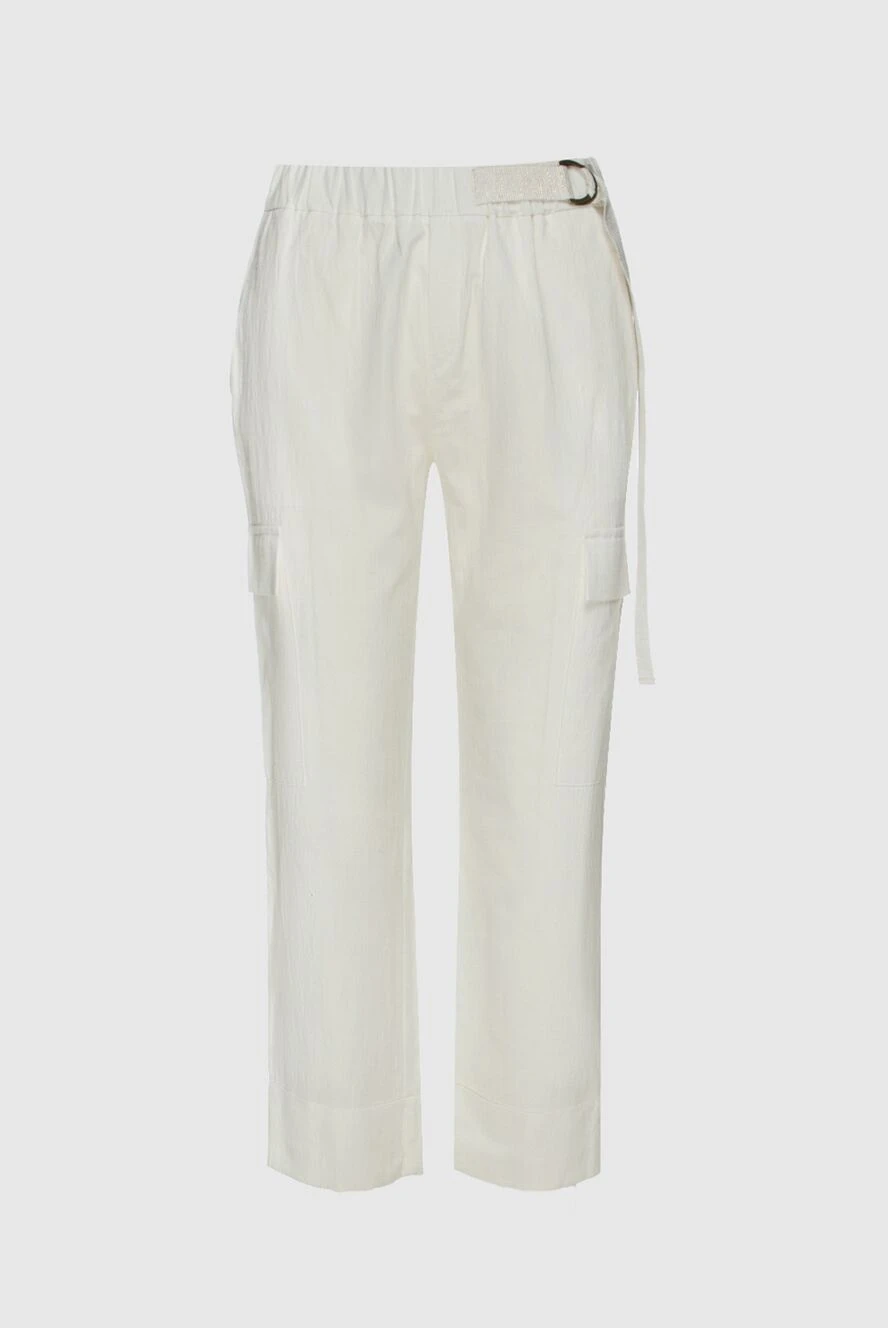 Panicale woman white trousers for women купить с ценами и фото 156574 - photo 1