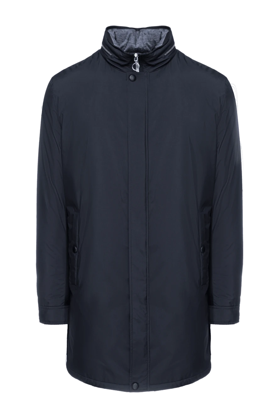 Seraphin куртка из кожи и кашемира синяя мужская 156749 - фото 1