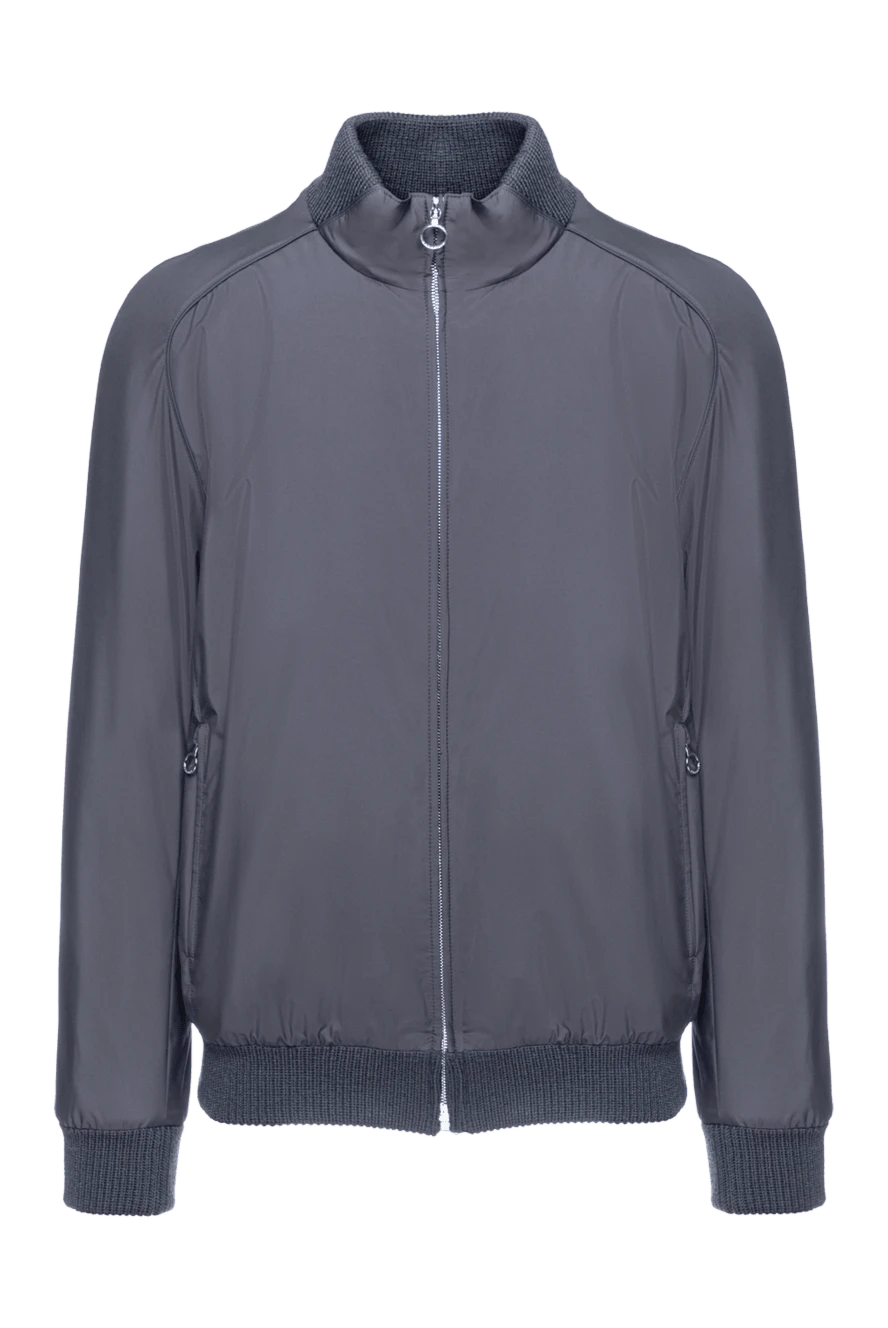 Seraphin ерлерге арналған сұр түсті нейлон және кашемир күртелері 156751 - фото 1