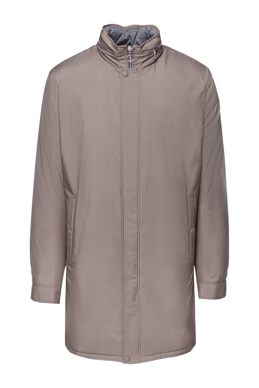 Seraphin куртка из нейлона и кашемира бежевая мужская 156753 - фото 1