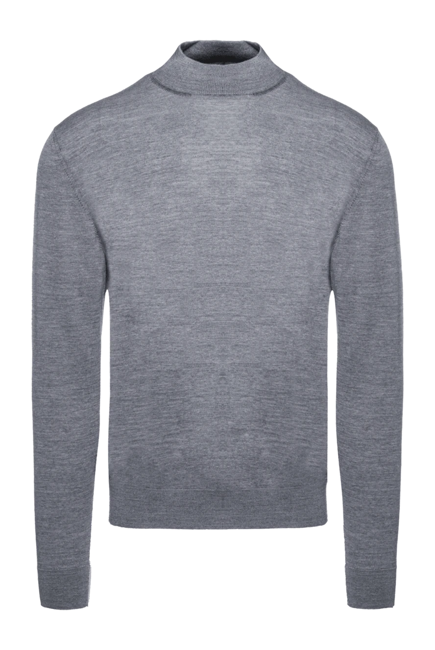 Cesare di Napoli man gray wool turtleneck jumper for men купить с ценами и фото 156809 - photo 1