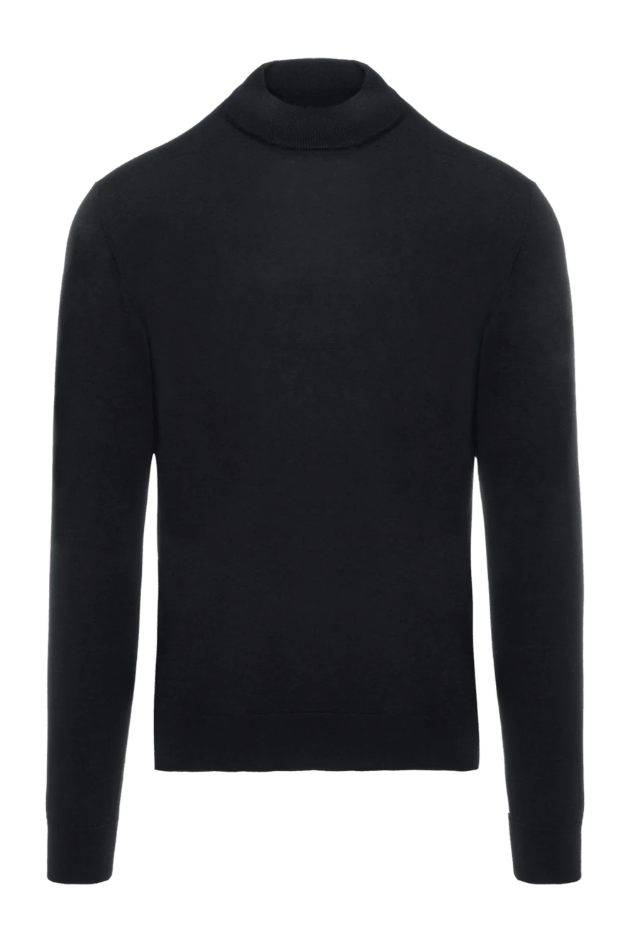 Cesare di Napoli man black wool turtleneck jumper for men купить с ценами и фото 156812 - photo 1