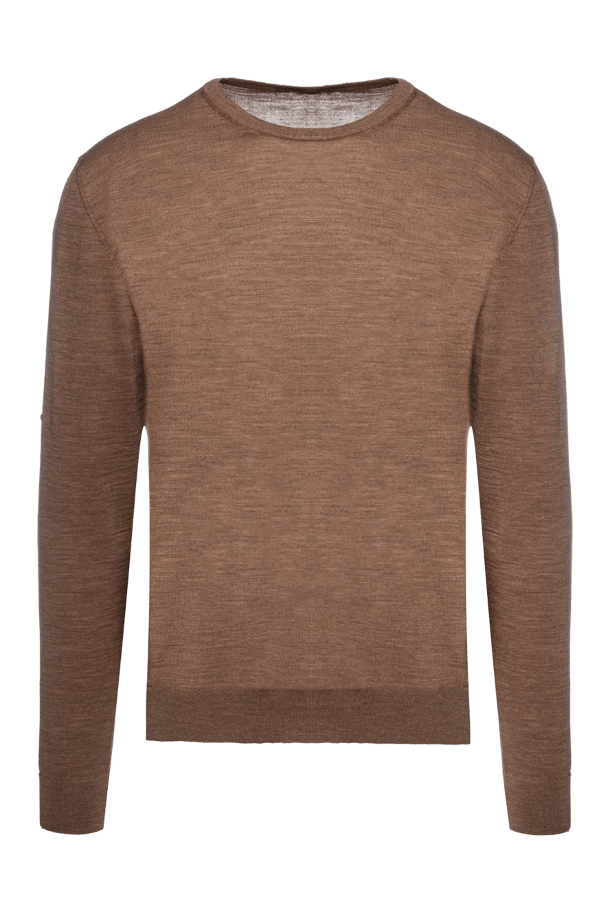 Cesare di Napoli man brown wool jumper for men купить с ценами и фото 156821 - photo 1