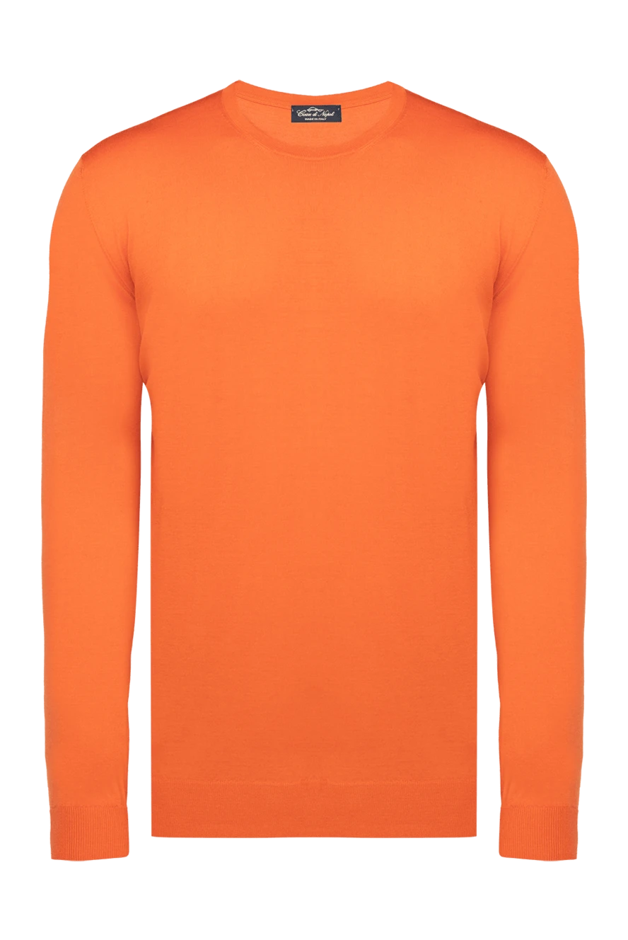 Cesare di Napoli man wool jumper orange for men купить с ценами и фото 156827 - photo 1