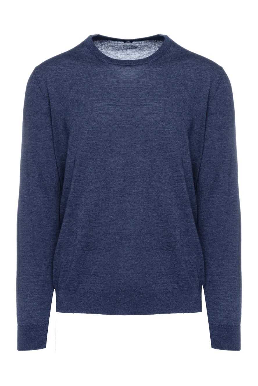 Cesare di Napoli man wool jumper blue for men купить с ценами и фото 156828 - photo 1