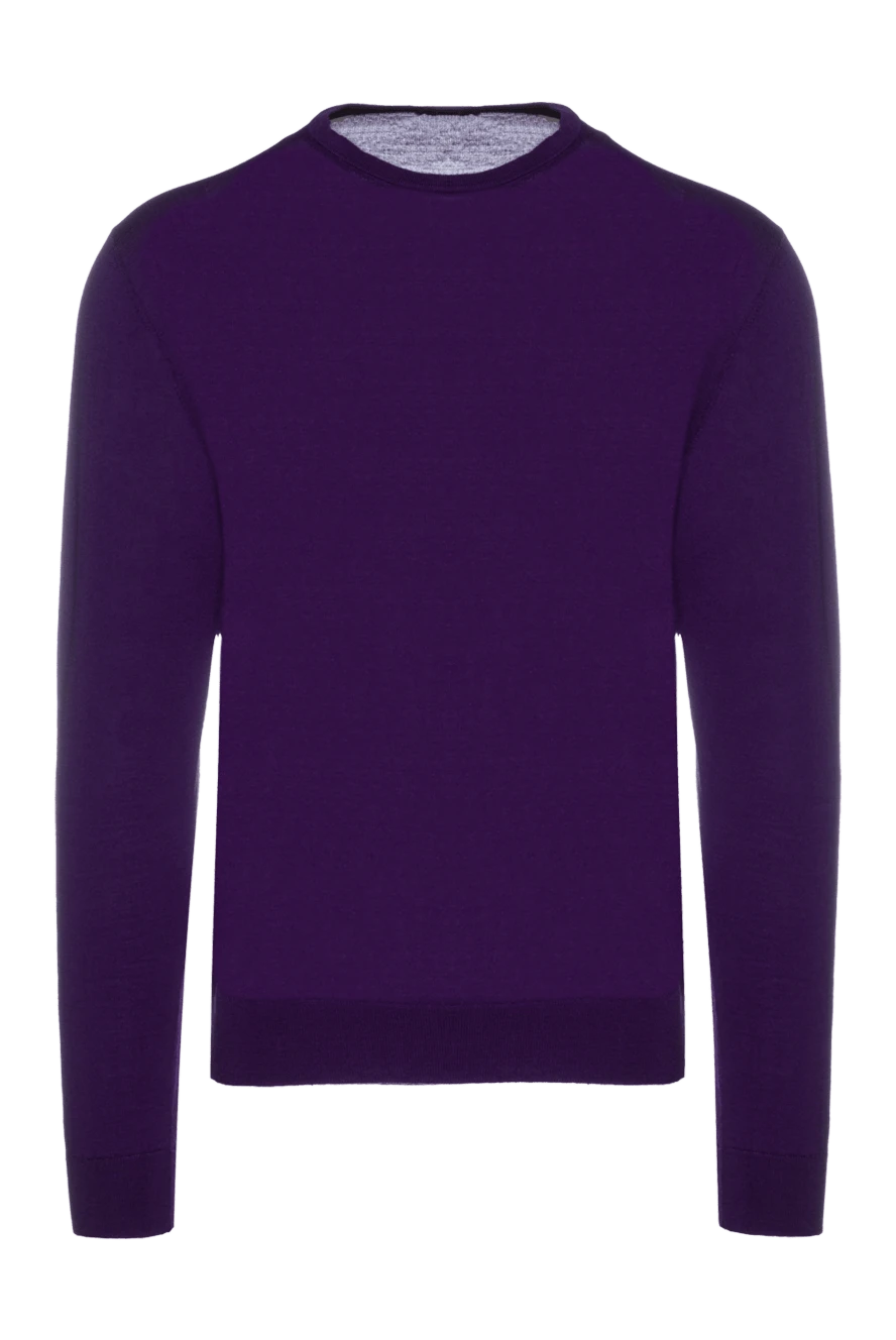 Cesare di Napoli man violet wool jumper for men купить с ценами и фото 156831 - photo 1