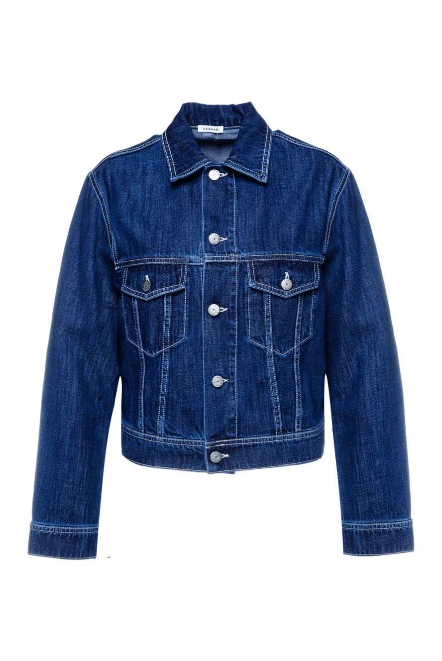 P.A.R.O.S.H. woman women's blue cotton denim jacket купить с ценами и фото 156839 - photo 1