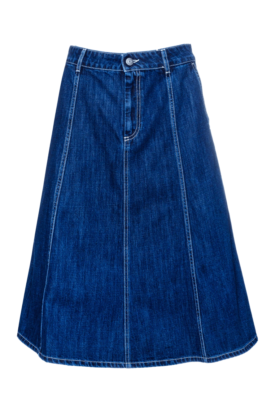 P.A.R.O.S.H. woman blue cotton skirt for women купить с ценами и фото 156843 - photo 1