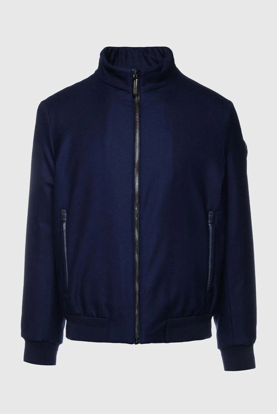 Stefano Ricci куртка из шерсти синяя мужская 156887 - фото 1