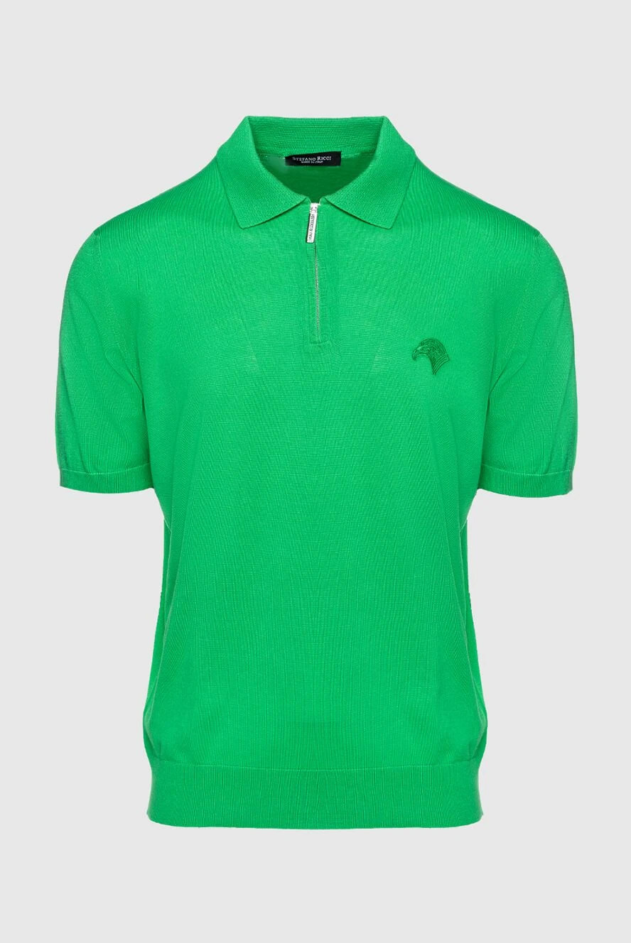 Stefano Ricci поло из хлопка зеленое мужское 156923 - фото 1