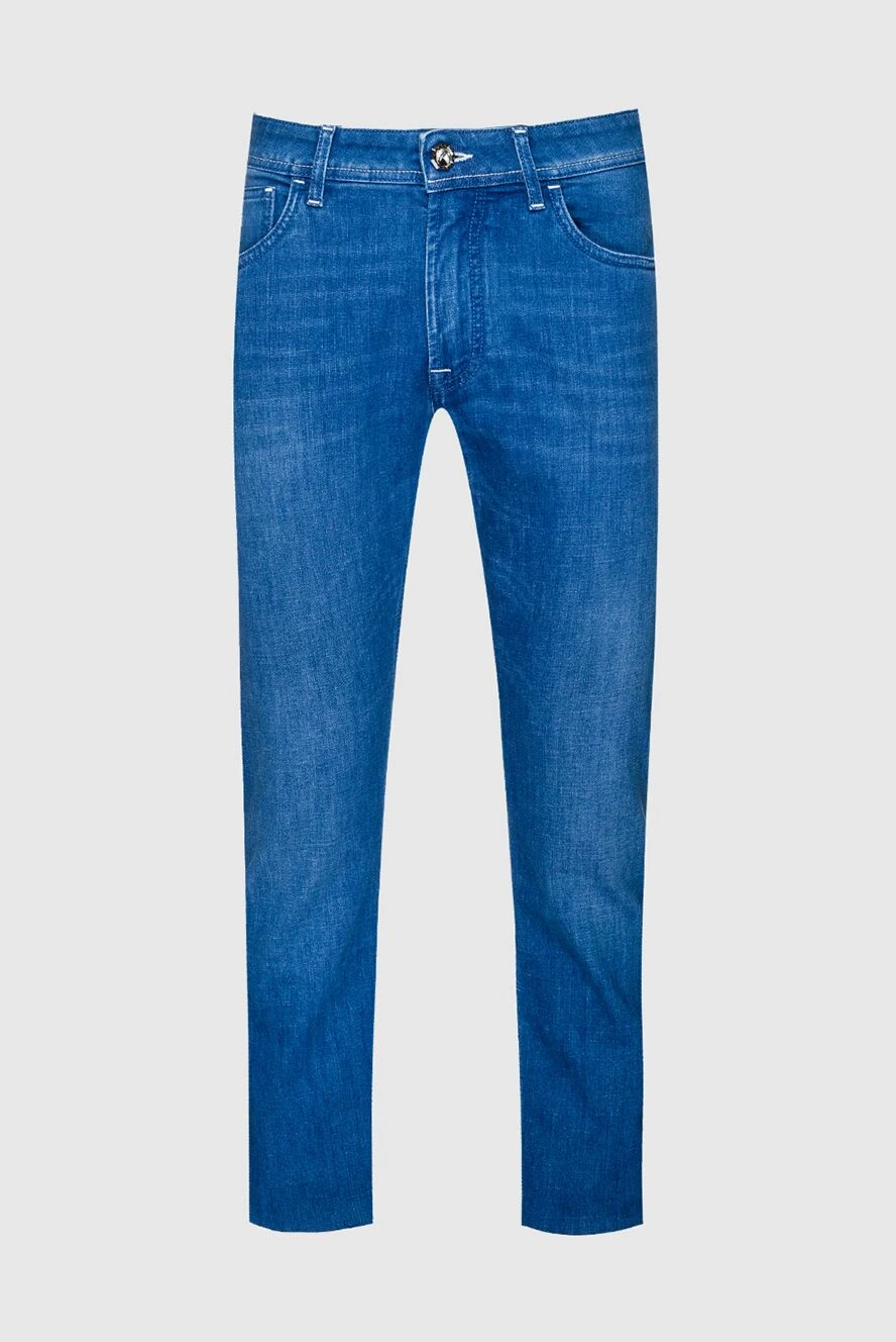 Stefano Ricci джинсы из эластичного хлопка насыщенного синего цвета 156963 - фото 1