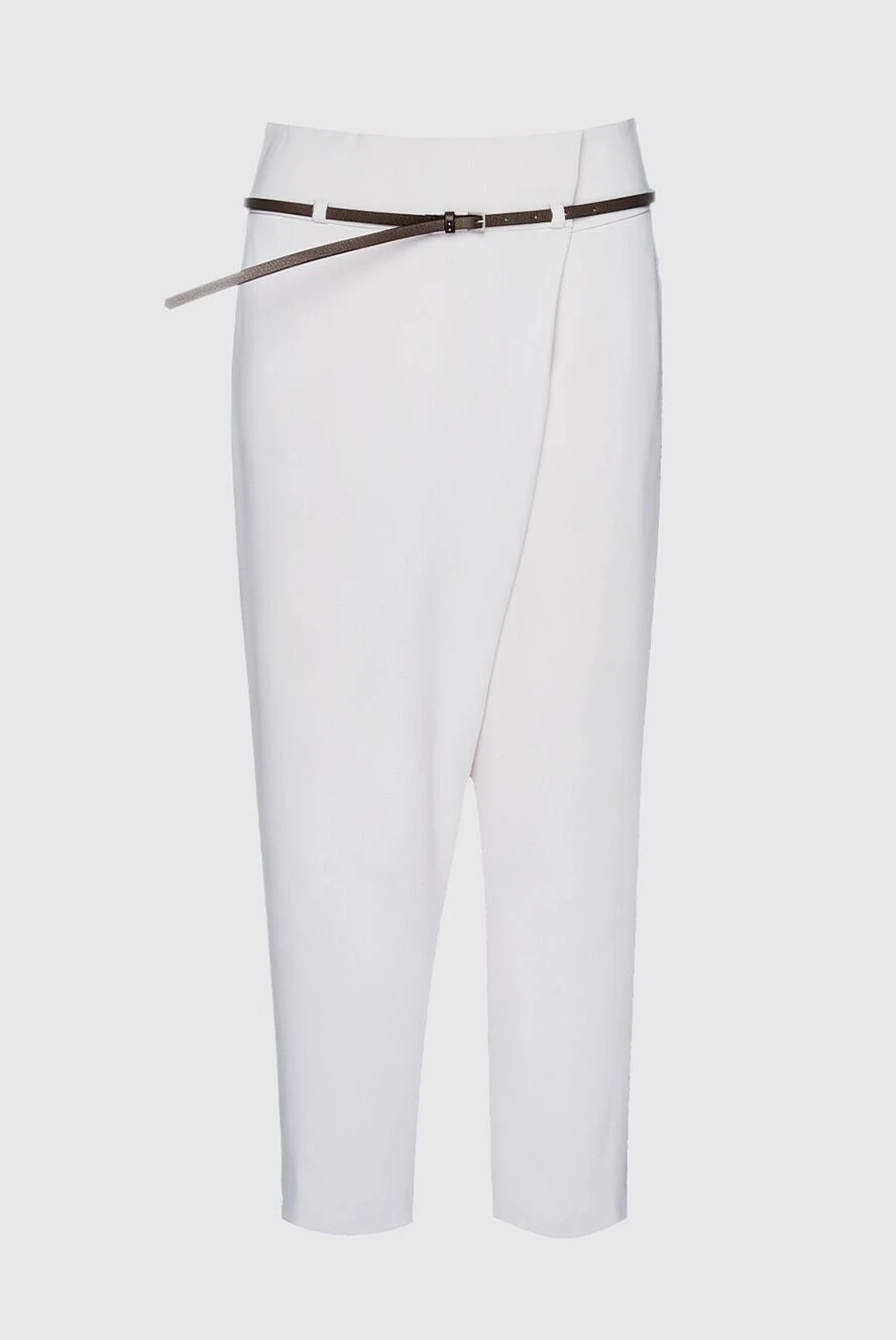 Peserico woman white polyester trousers for women купить с ценами и фото 157047 - photo 1