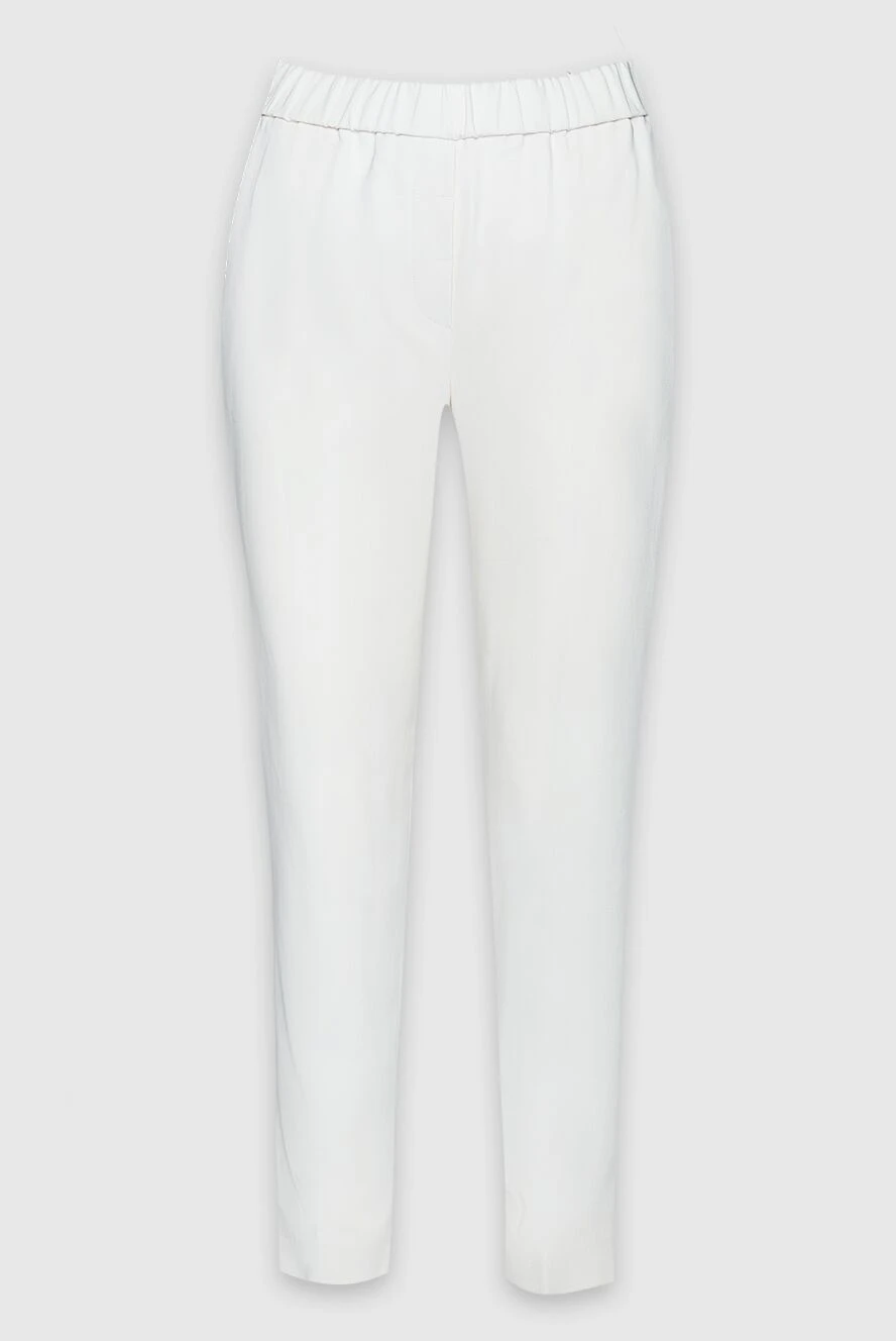 Peserico woman white viscose trousers for women купить с ценами и фото 157124 - photo 1